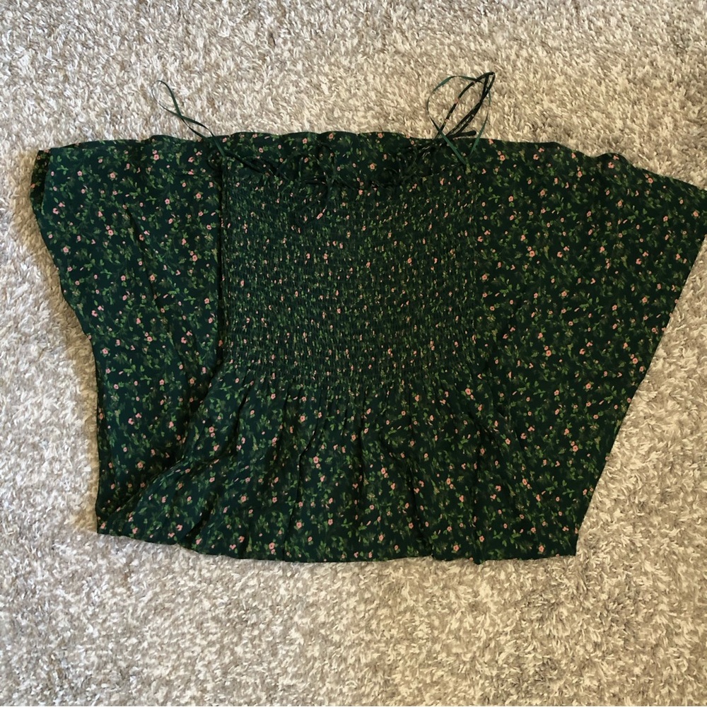 BEST Reformation Sable Midi Dress Small Corridor Green Ivory Floral Summer - Picture 5 of 8